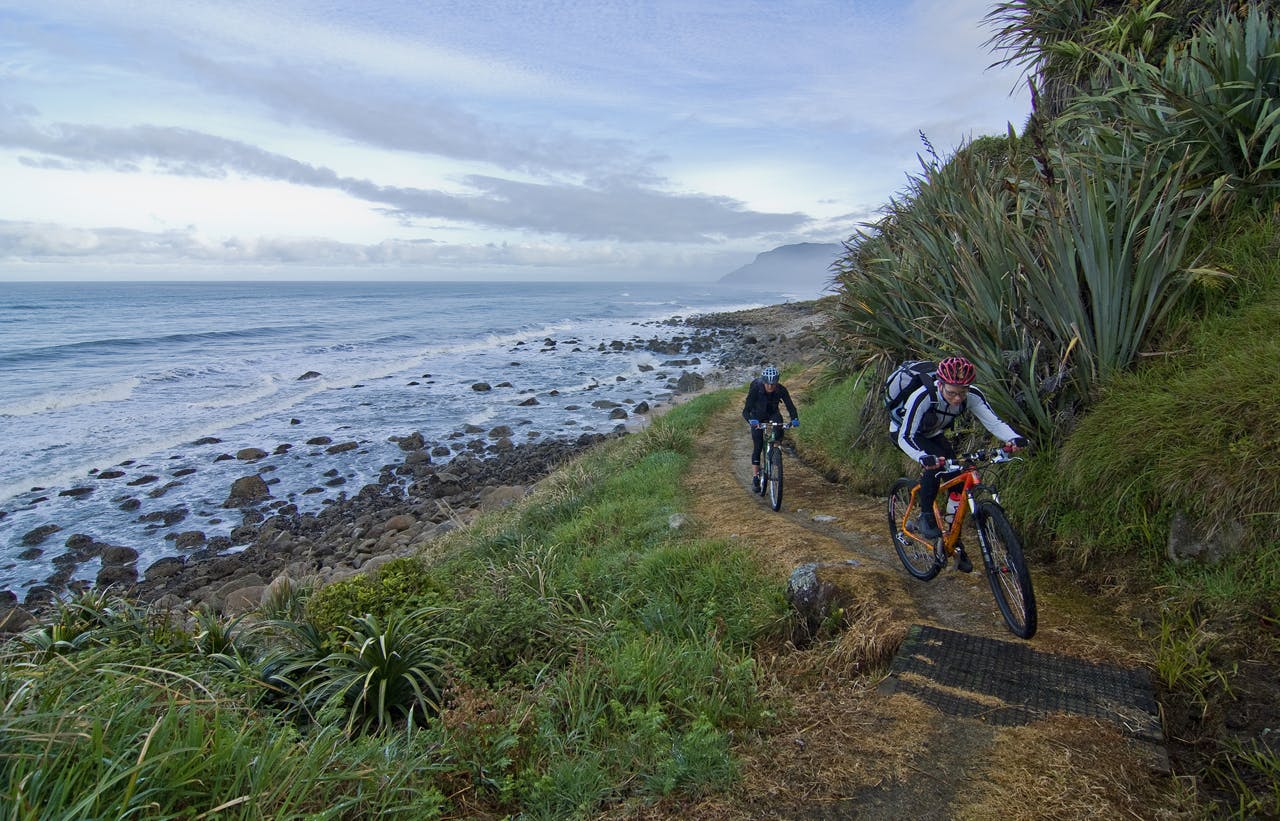 Superbly benched single track on the Queen Charlotte Track