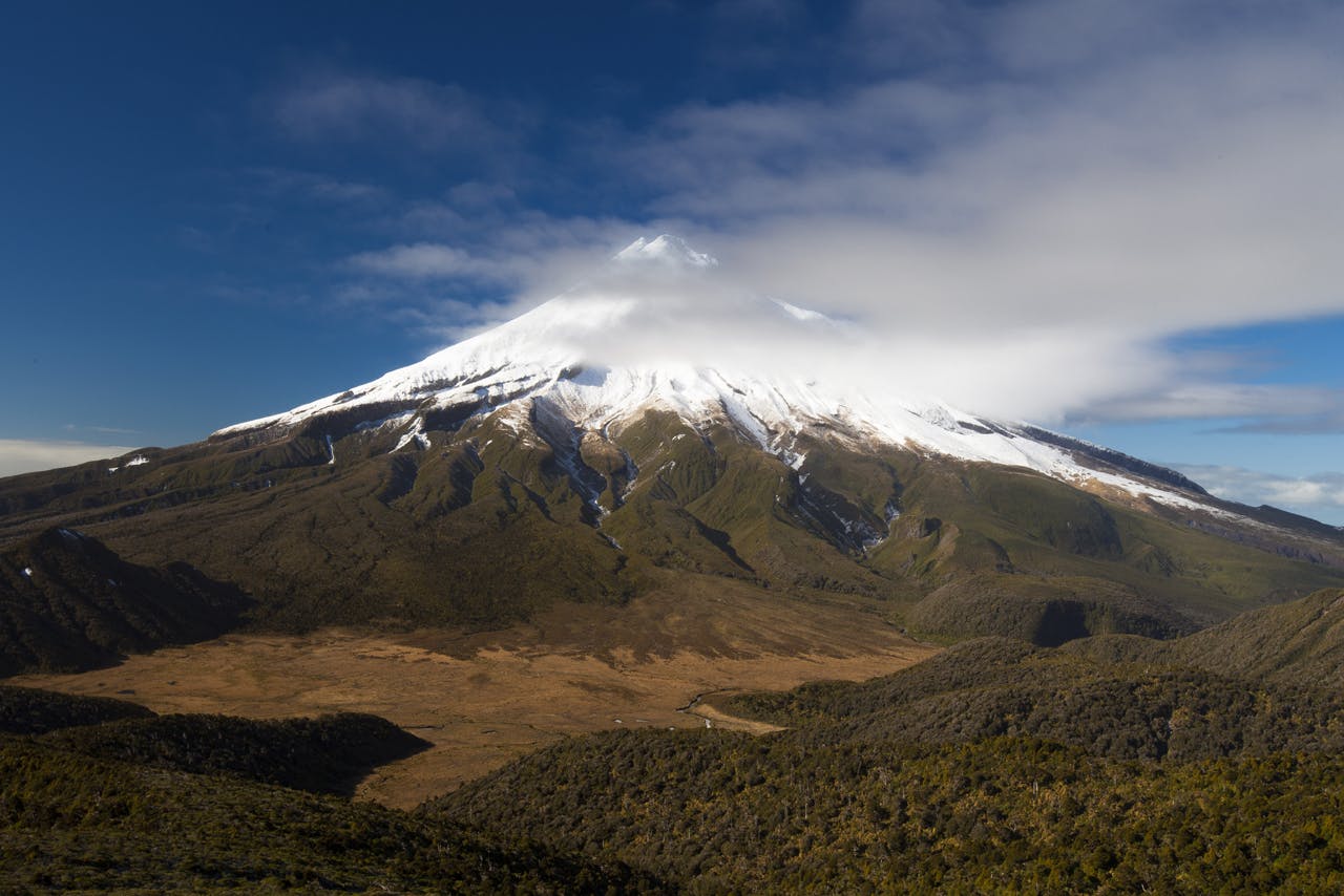 The sub alpine slopes on the western side of Mt Egmont/Taranaki are ‘magic’. Photo: Mark Watson