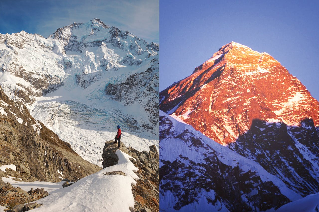 Aoraki/Mt Cook, left, has been a proving ground for Kiwis wanting to ascend Everest. Photo: Mark Watson (Aoraki/Mt Cook)
