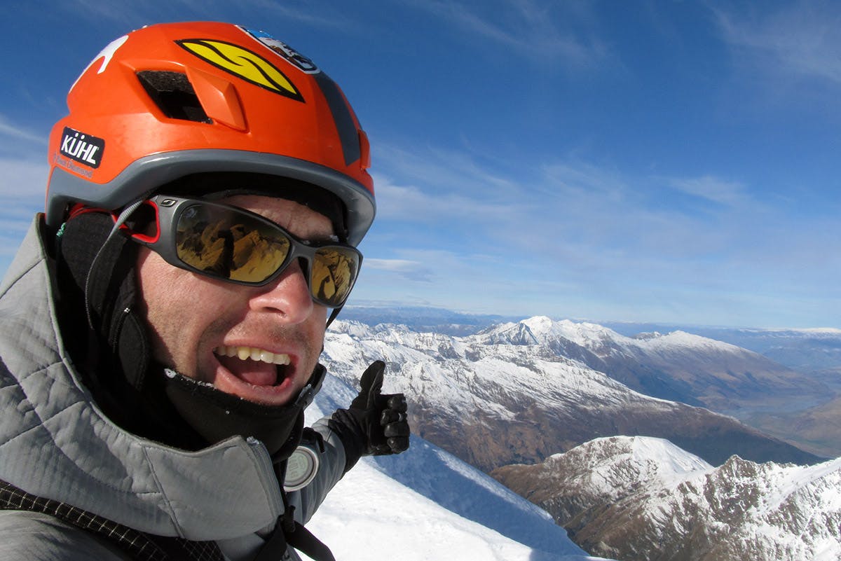 Guy McKinnon on the summit of Popes Nose. Photo: Supplied