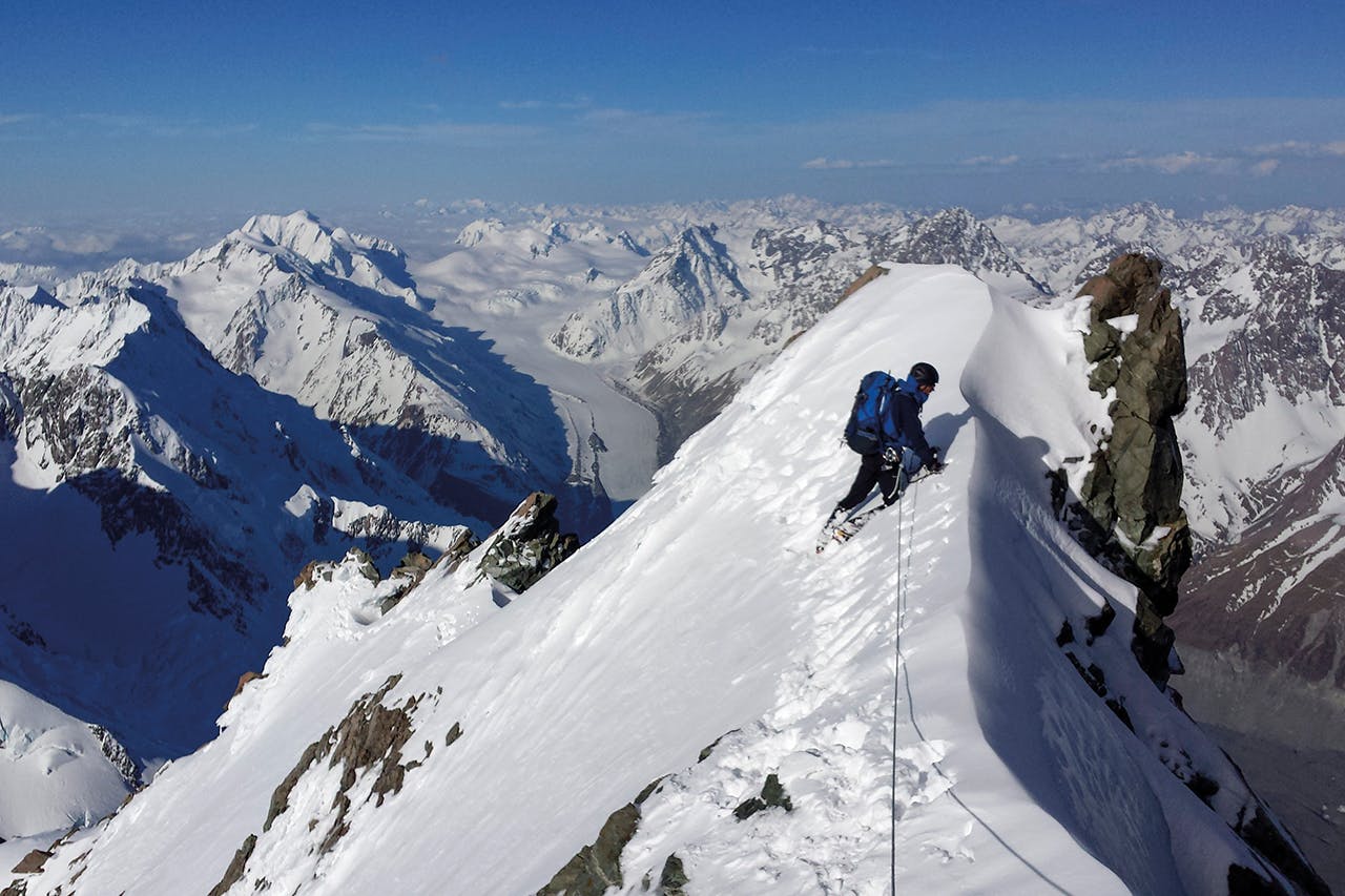 Almost at the top, Daniel MacKay feels the burn in his calves