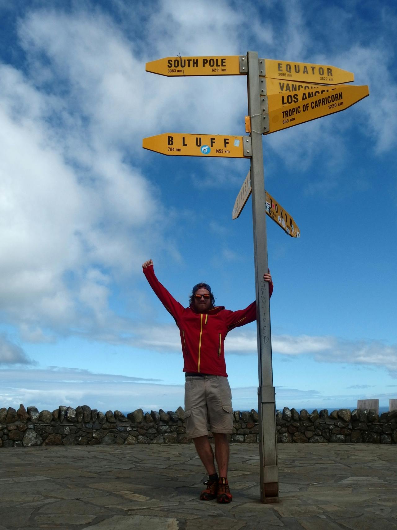 Adam Chambers completes his south to north TA hike, arriving at Cape Reinga.
