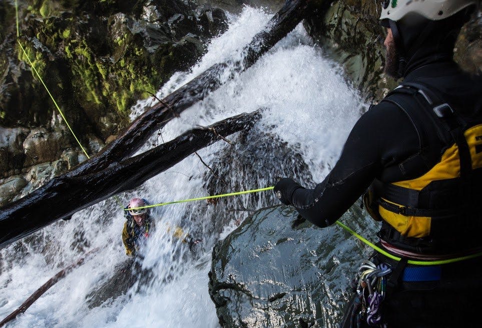 Progress in high volume canyons is measured in metres. Photo: Neil Silverwood