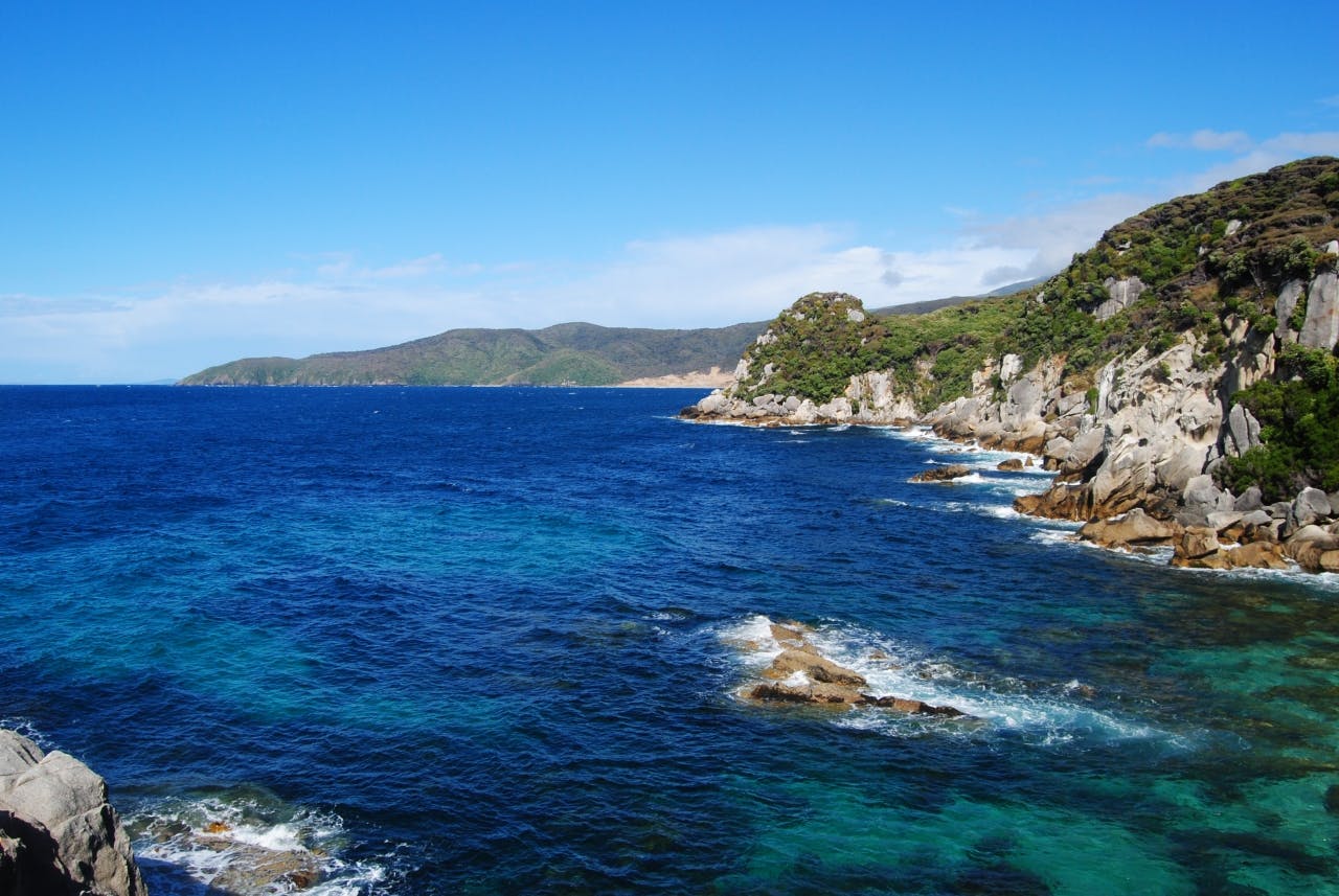 The coast from near Long Harry Hut, Smoky Beach in the distance
