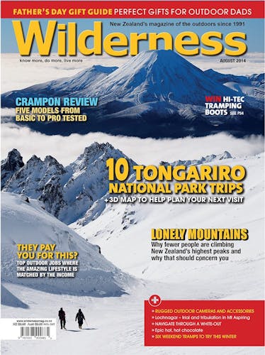Image of the August 2014 Wilderness Magazine Cover
