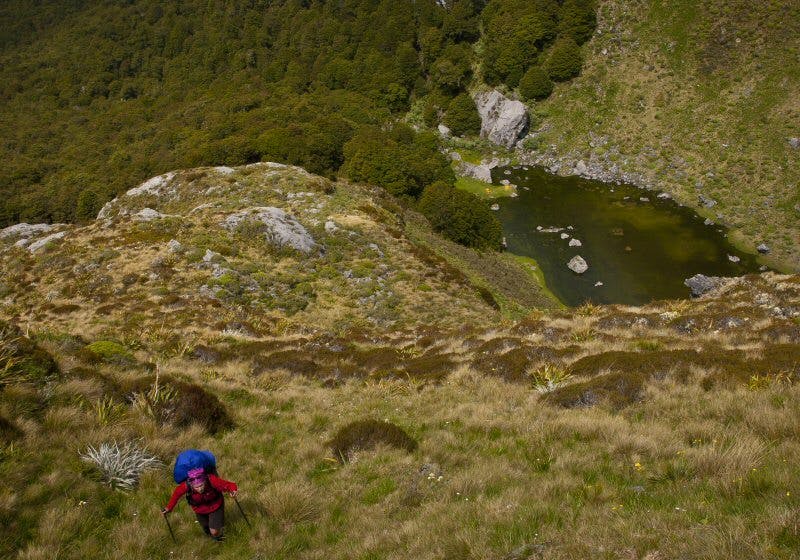 Bulmer Lake far below