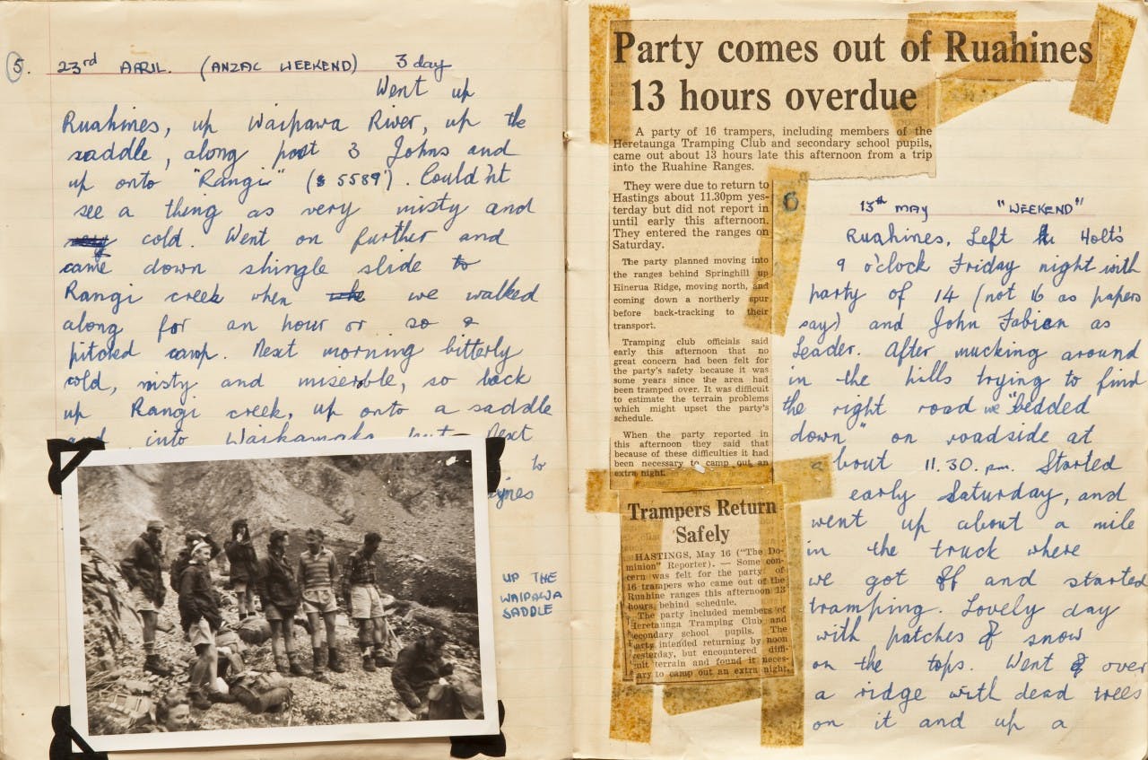 Ken Tustin tramping diary 1960-61, page 4