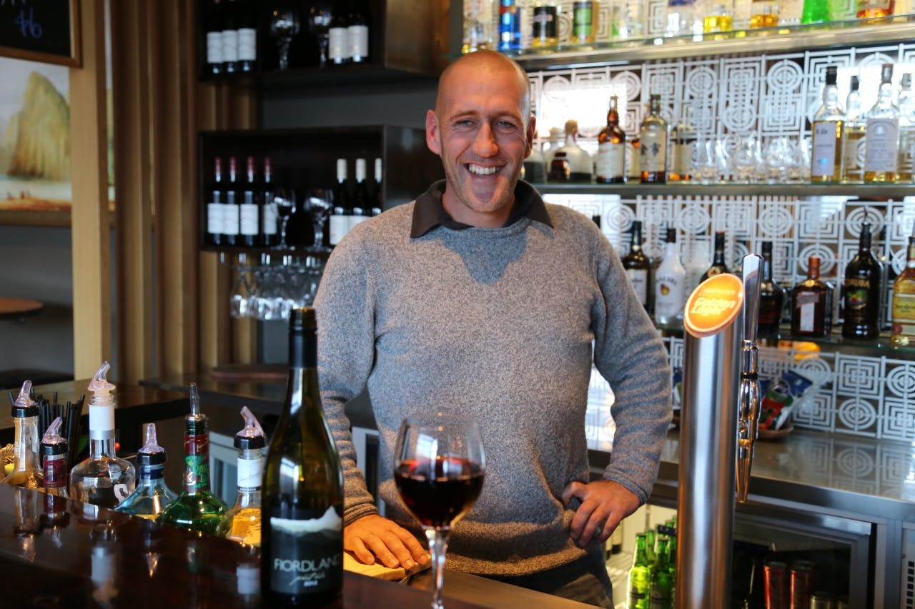 Bar Manager Bard Crawford rates the tramping in Te Anau as second to none.