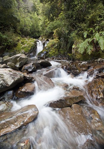 A beautiful cascade bounces down off the Glasgow tops