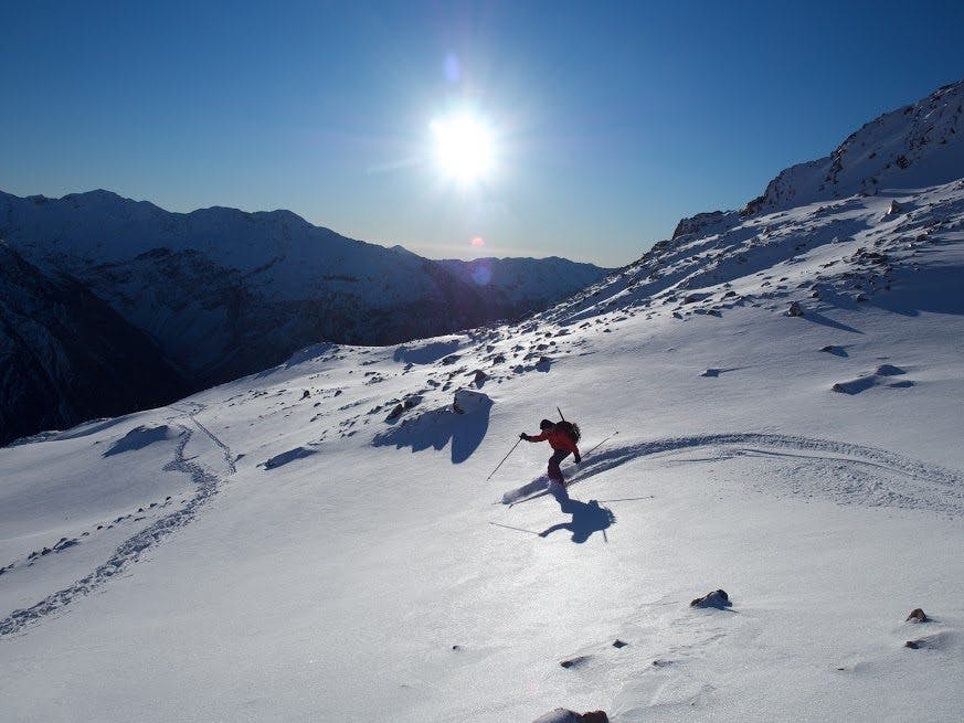 Give ski touring a go and you could find yourself off the groomed trail. Photo: Mitchell Everly 