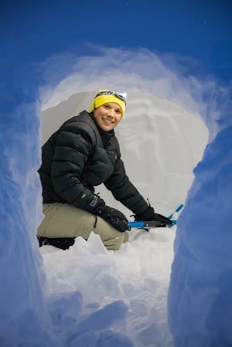 Knowing how to build a snow cave is a handy skill. Photo: Lee Rentz
