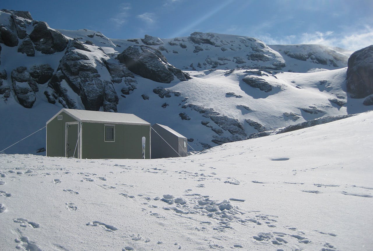 Alpine guide Nick Cradock thinks small huts like the private Robrosa Hut, built for $25,000, could be the answer to mountain accommodation. Photo: Supplied