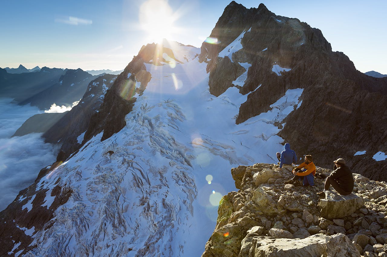 The view into the Taoka Icefall and towards Mounts Patuki and Underwood from the slopes of Karetai. Photo: Mark Watson