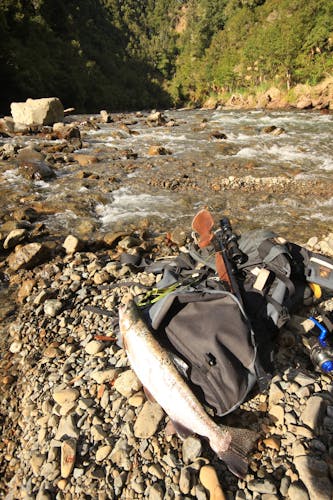 Jones caught trout to supplement his meagre diet. Photo supplied