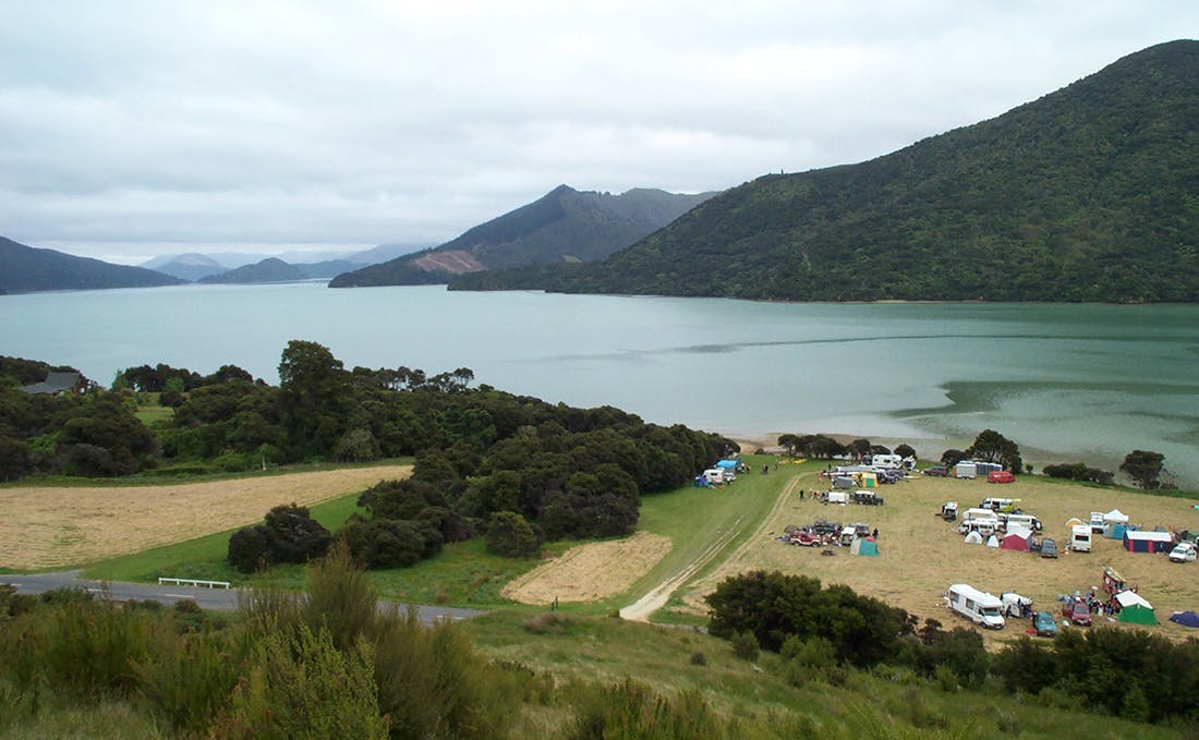 There are 18 tent sites at Kenepuru Head. Photo: Supplied