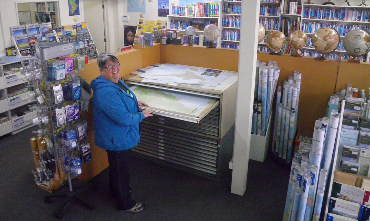 Madeleine Rayner of MapWorld deals with mapoholics every day. Photo: Supplied