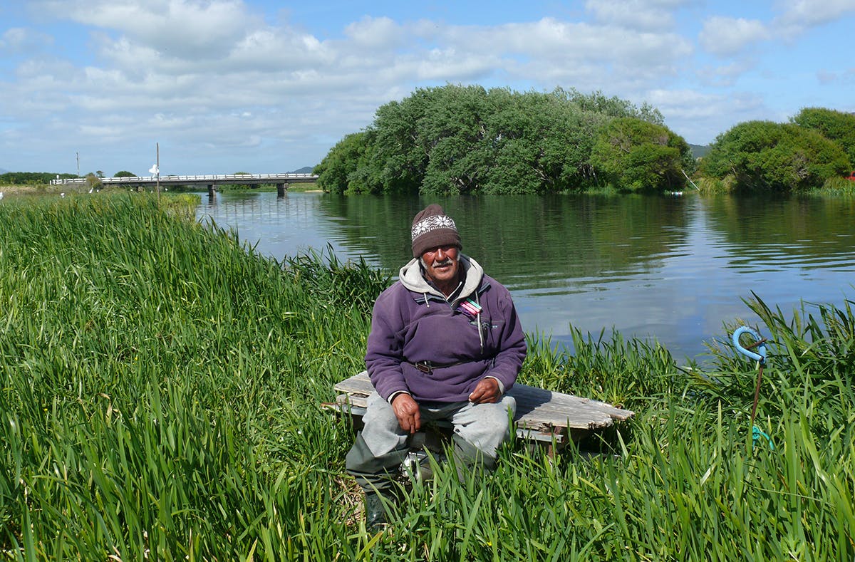 Whitebaiter Michael Kerrison wants the mills to stop polluting the river. Photo: Josh Gale