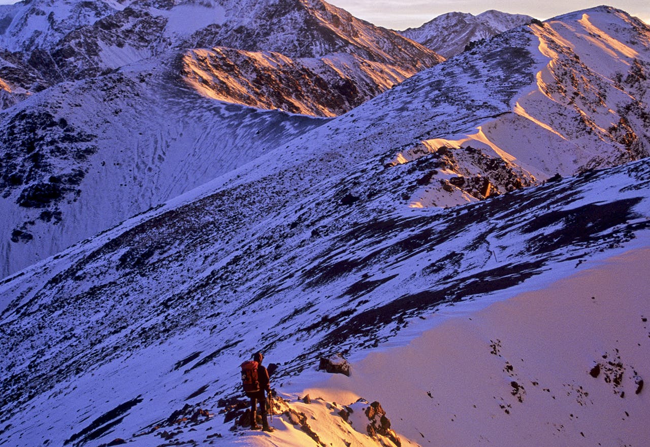 Walking a wintry Mt Fyffe, . Photo: Shaun Barnett/Black Robin Photography