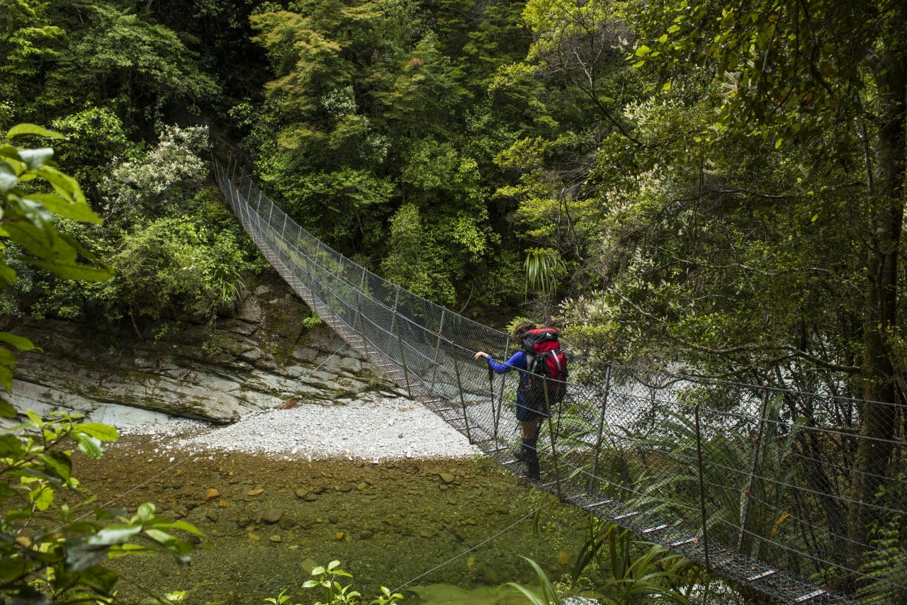 Swingbridge over Wangapeka River