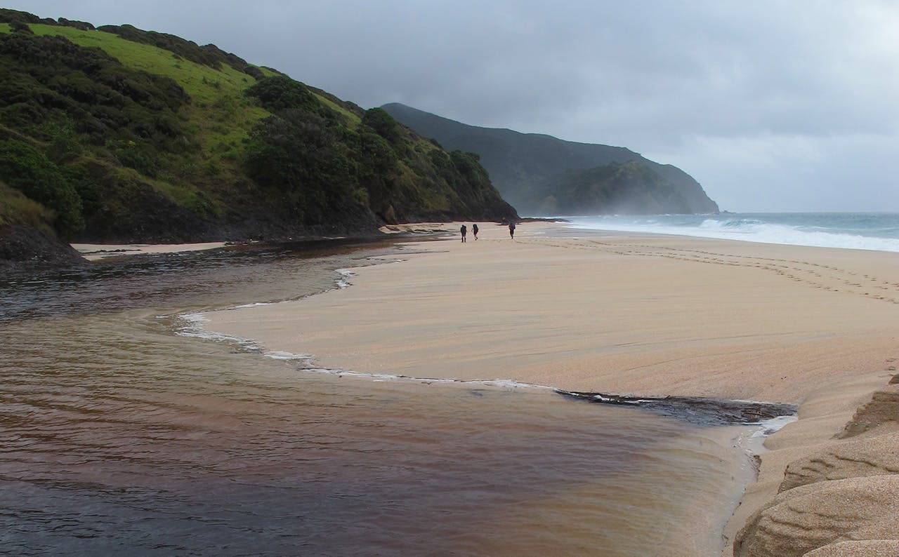 Skirting Waitahora Lagoon, western end of Te Horo Beach. Photo: Wayne Pooley