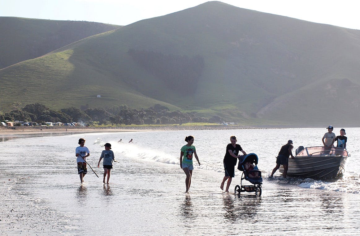 Classic coastal Kiwi camping can be found at Port Jackson. Photo: Supplied