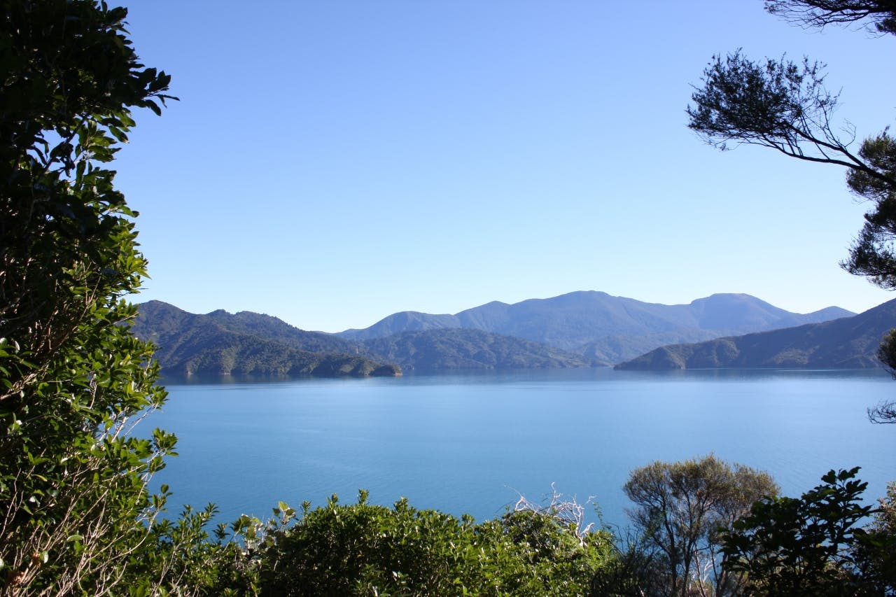 The view from a gun emplacement on Blumine Island