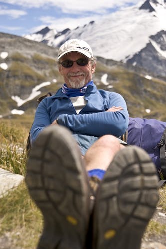 Andy Dennis at Cascade Saddle, Mt Aspiring NP in 2010. Photo: Shaun Barnett