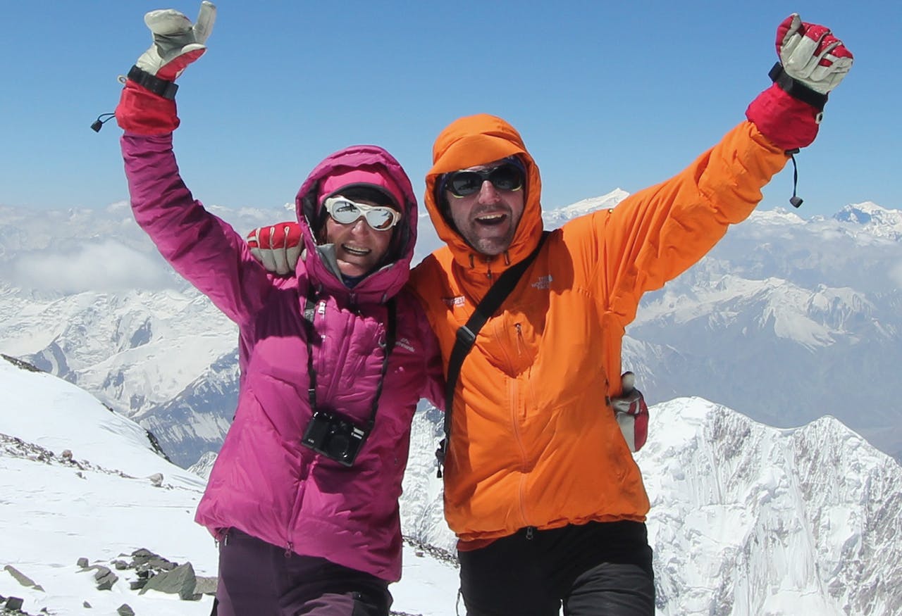 Lydia Bradey’s accomplishments were questioned by men, but she says she wouldn’t be an international mountain guide were it not for the support of male peers like her partner Dean Sharples. Photo: Supplied