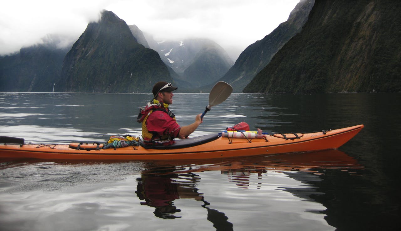 Ben McDowall enjoys another day in his office, in Milford Sound, Fiordland.. Photo: Edith Leigh