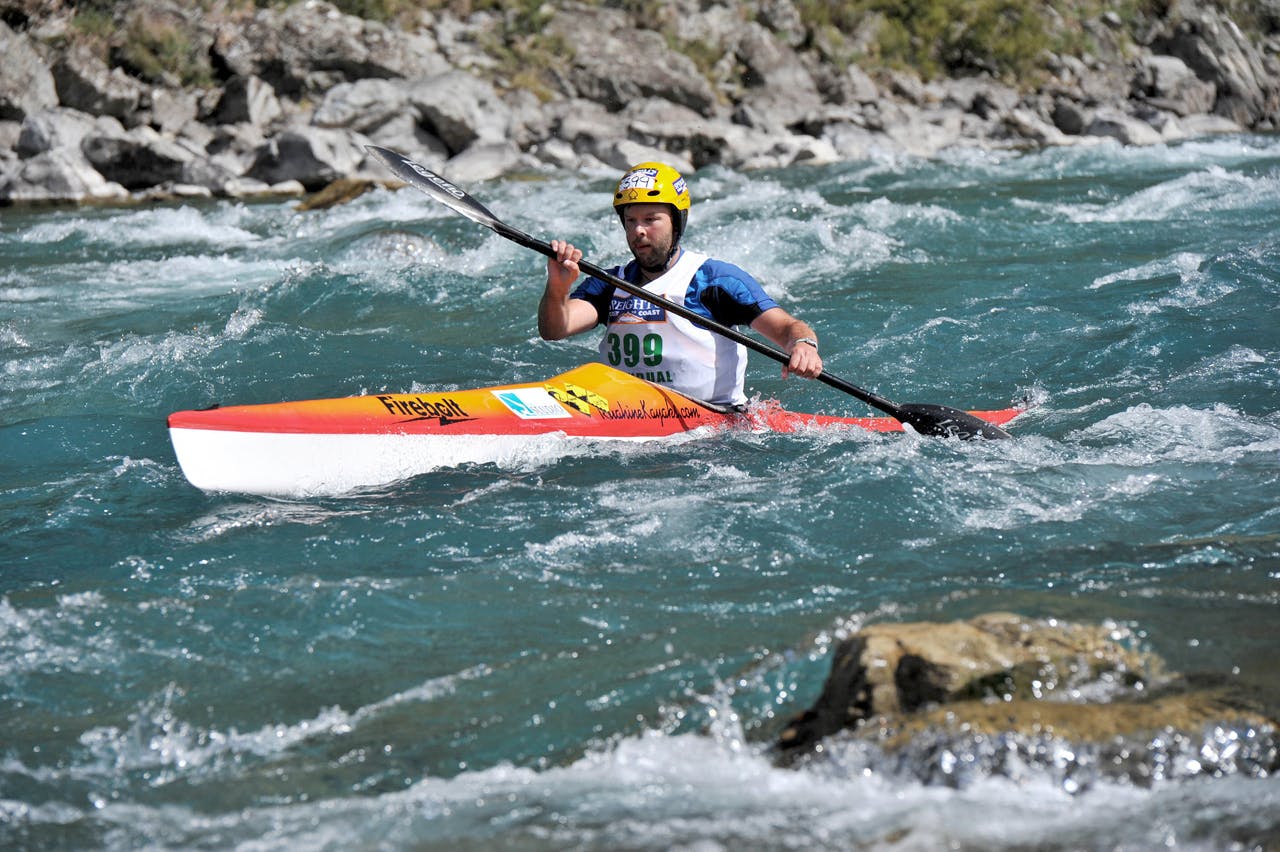 Mid way through the disastrous paddle leg - just after the collision and swim