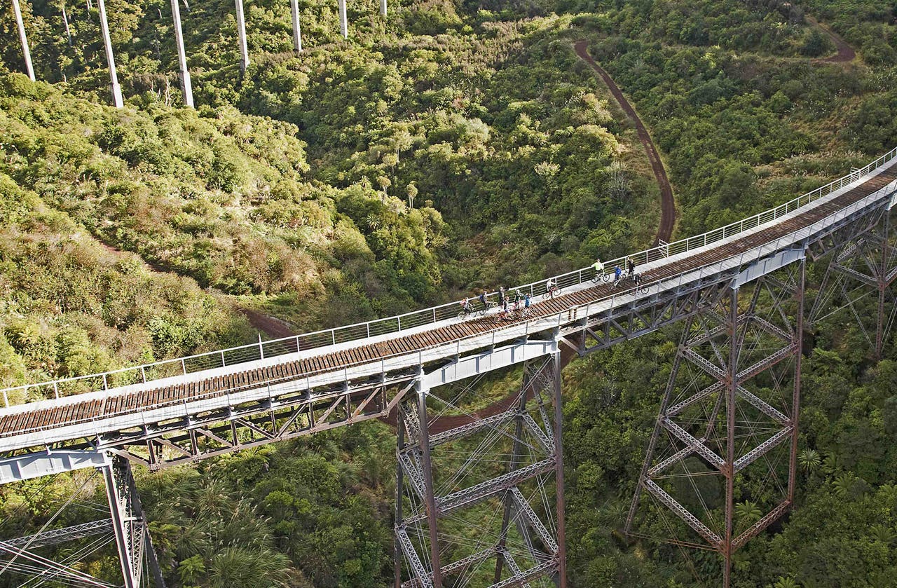 Ride a section of the epic Mountain to the Sea Trail from Ohakune Top 10 Holiday Park. Photo: Tracey Thornton