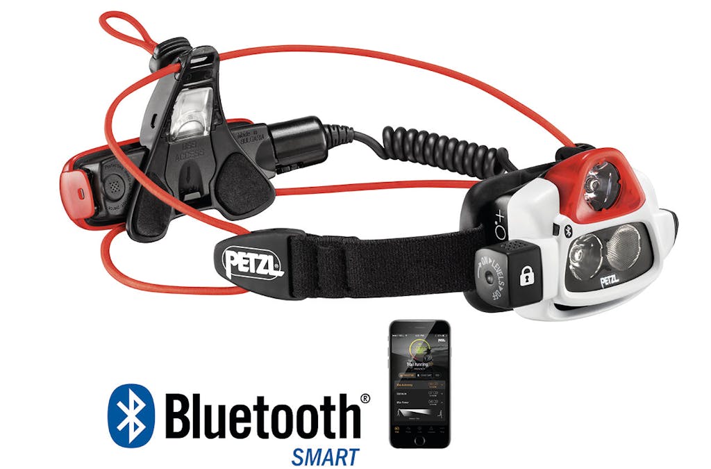 Control the light output with the Petzl app