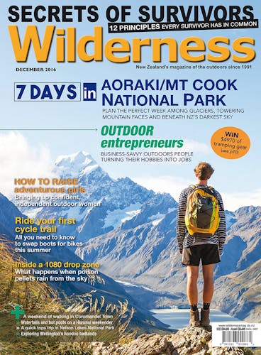 Image of the December 2016 Wilderness Magazine Cover