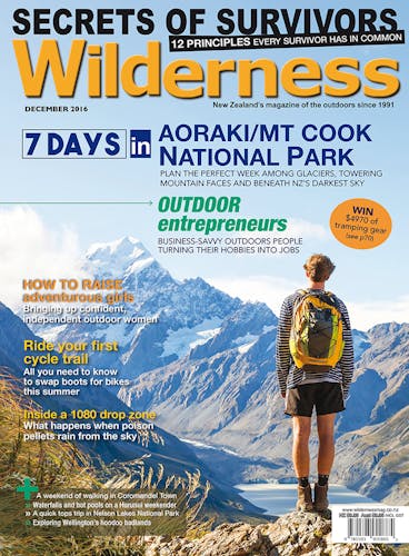 Image of the December 2016 Wilderness Magazine Cover
