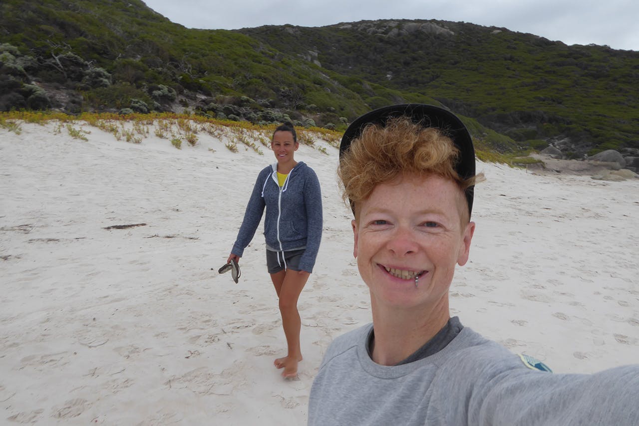 Michelle and Jack at home in the outdoors