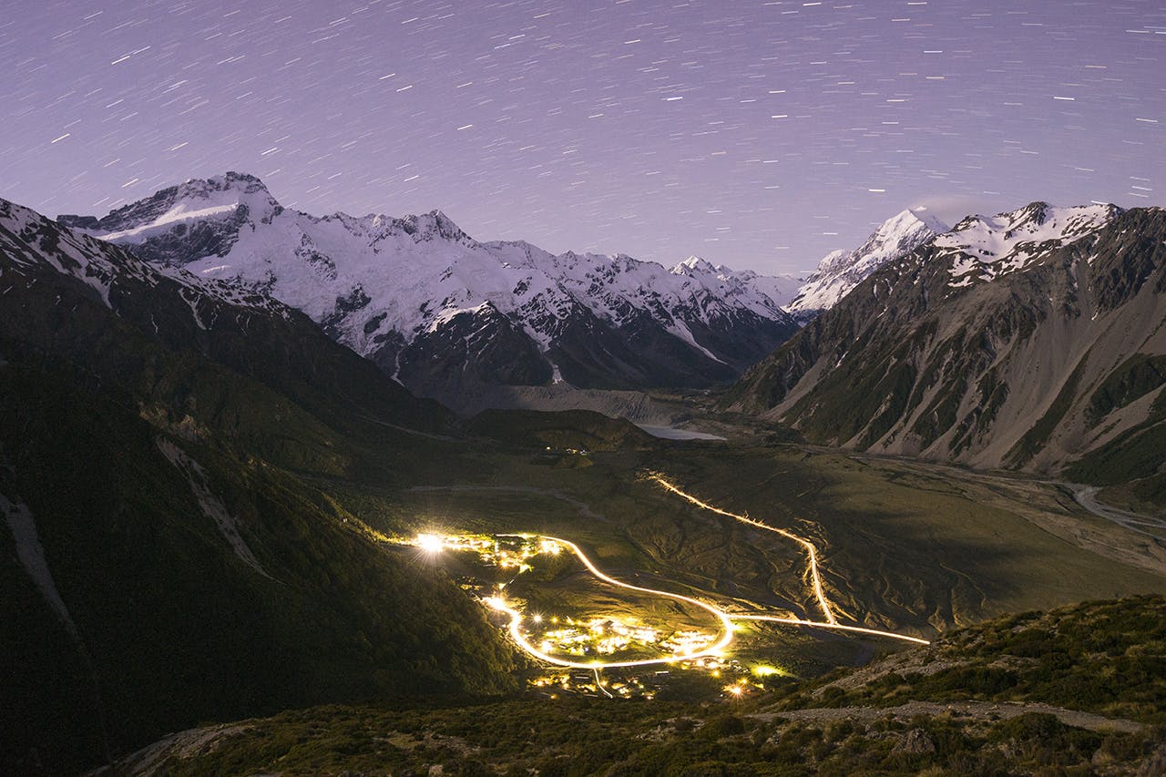 The track to Red Tarns provides excellent views of the village below and the night sky above. Photo: Mark Watson