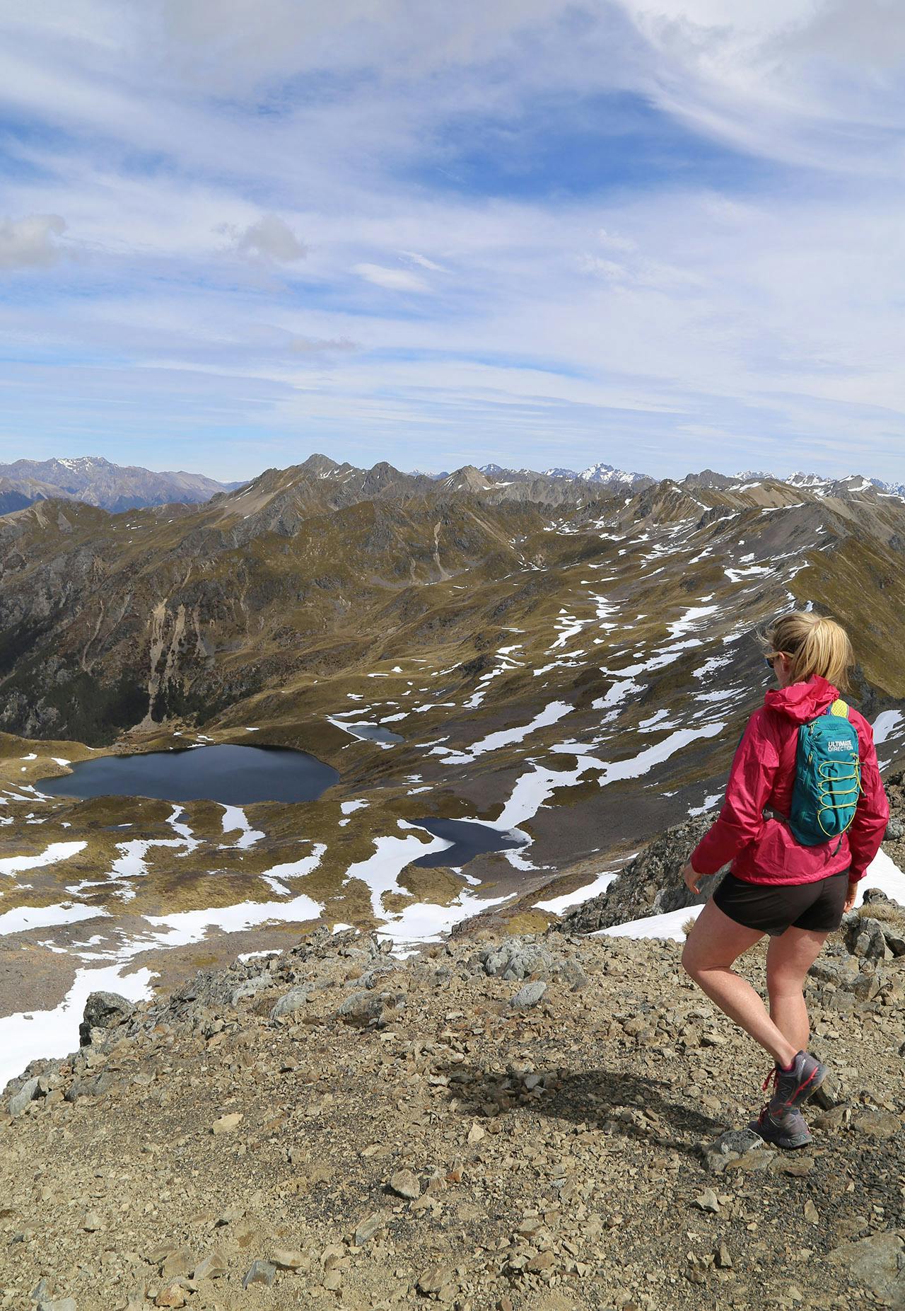 Tarns just below the crest of the St Arnaud Range. Photo: Meghan Walker