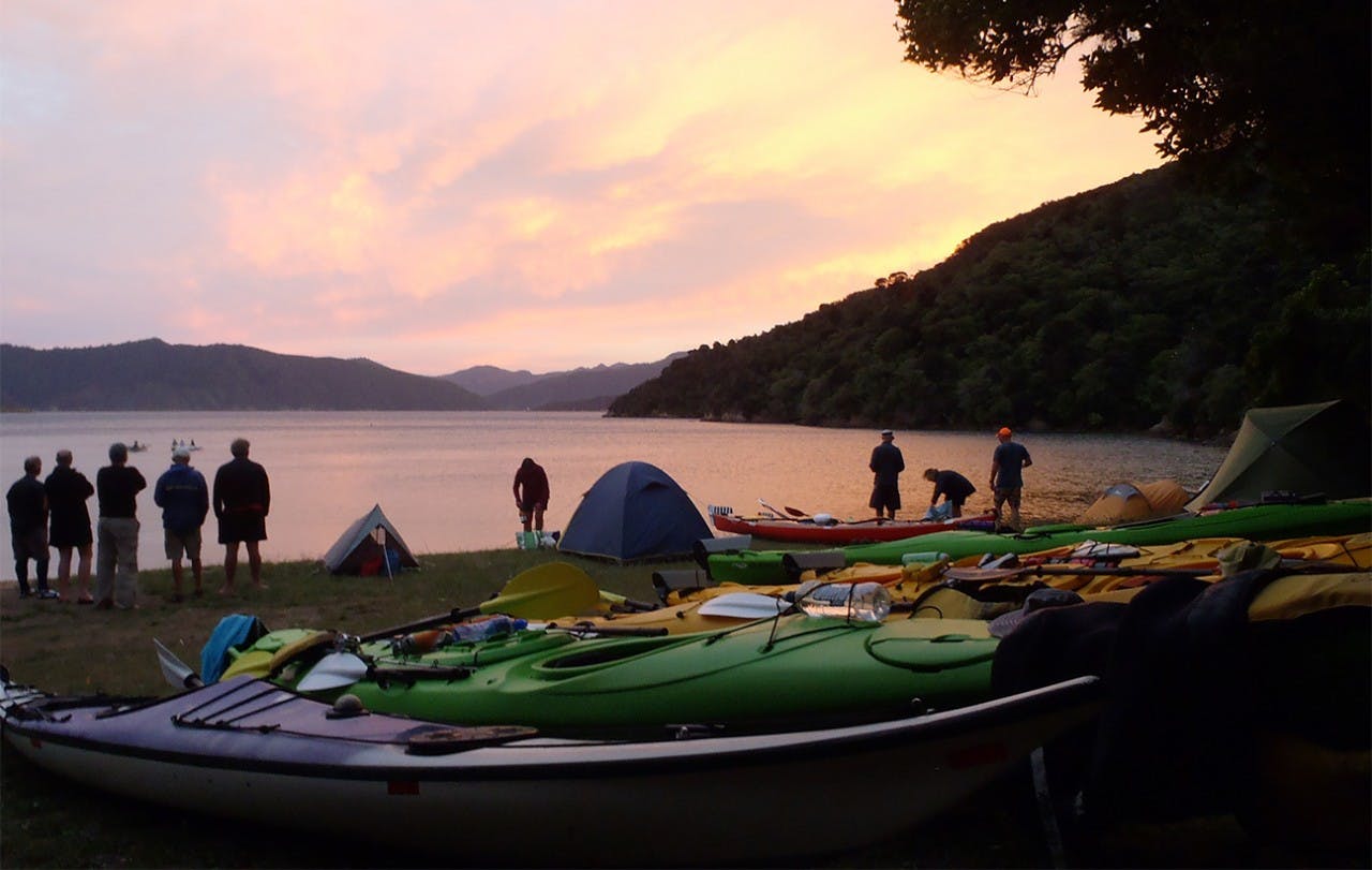 Sunset at Ratimera Bay, Queen Charlotte Sound. Photo: Ruth Henderson