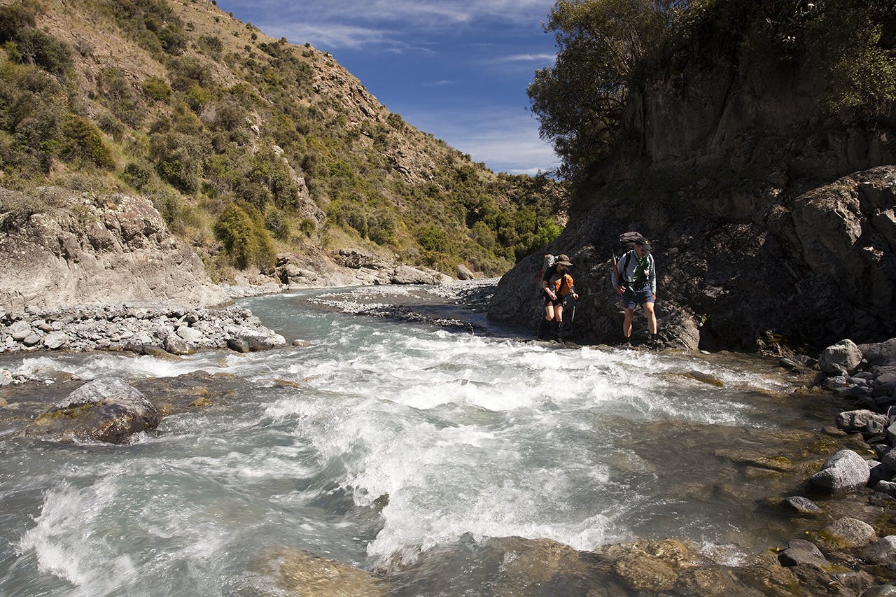 Sue and Pat in the lower Hodder River. Photo: Ray Salisbury