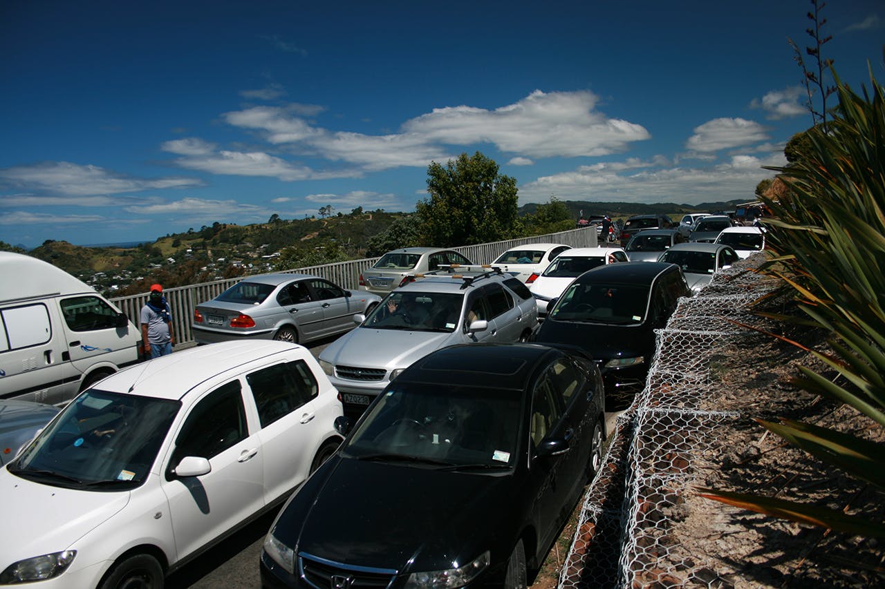 The car park at the start of the track is often bursting at the seams. Photo: Bill Stead