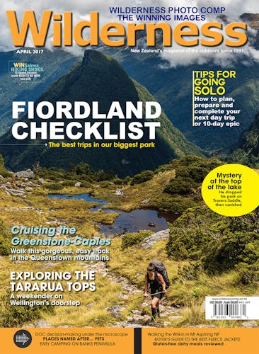 Image of the April 2017 Wilderness Magazine Cover