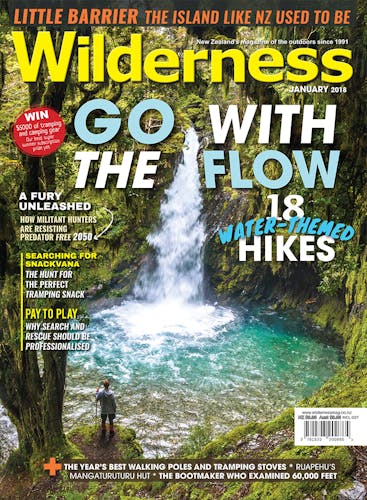 Image of the January 2018 Wilderness Magazine Cover