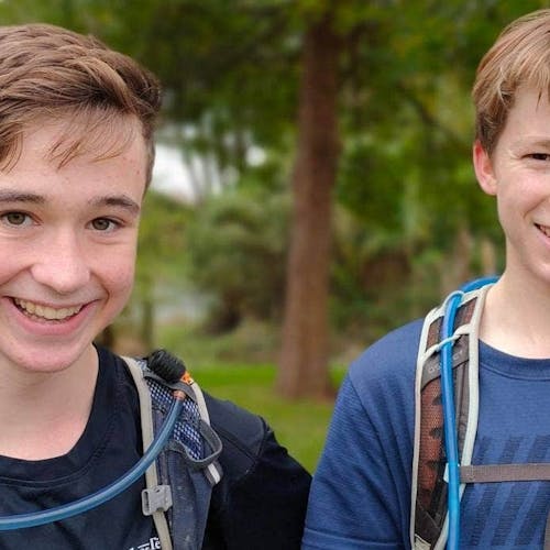 Ollie and Finn plan to traverse New Zealand in a straight line